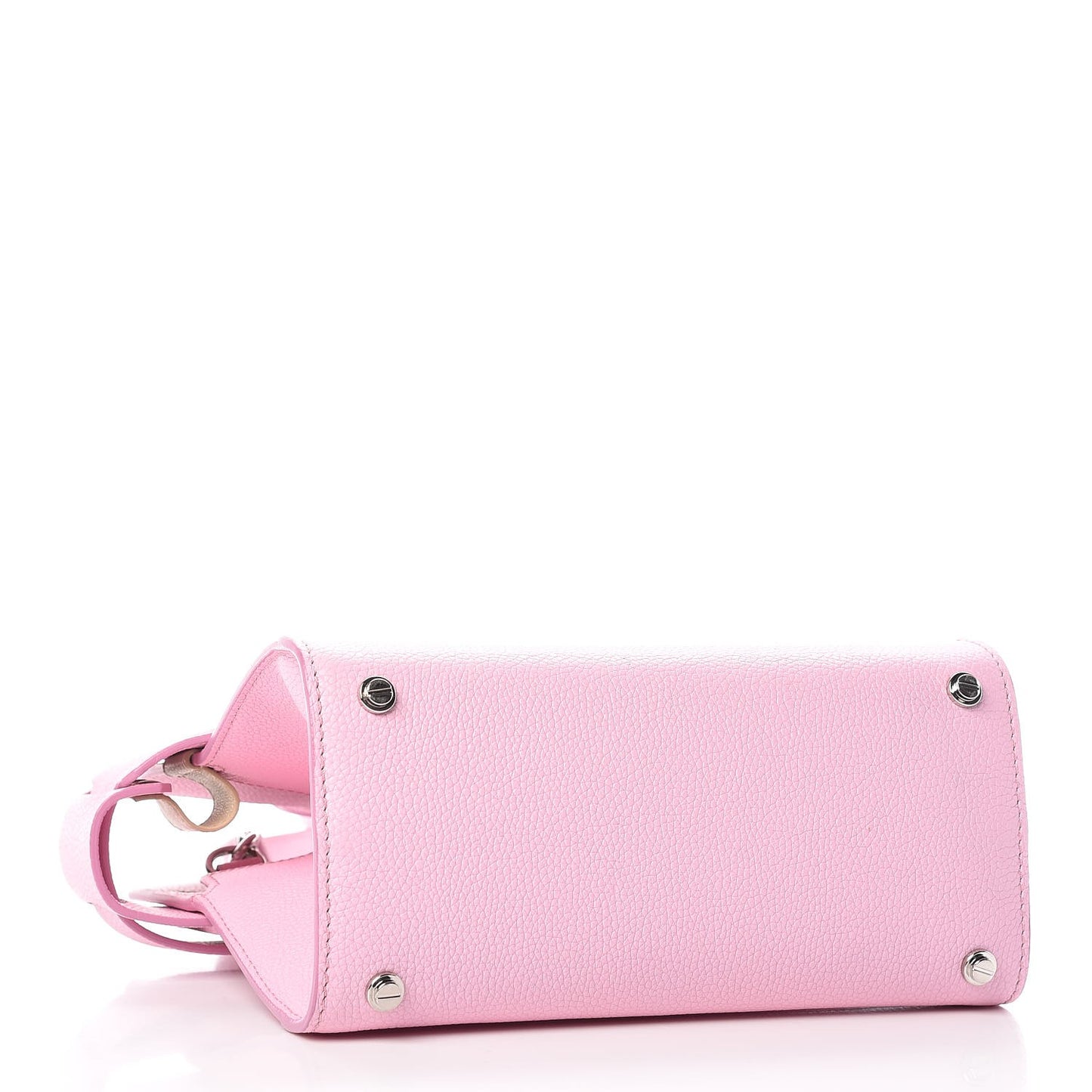 Grained Calfskin Mini Horizon Satchel Bright Pink