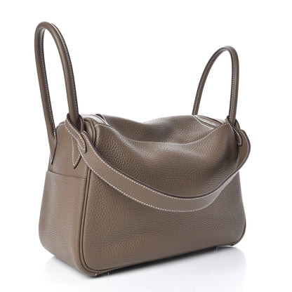 Hermes Taurillon Clemence Lindy 26 Etoupe 3 of 8