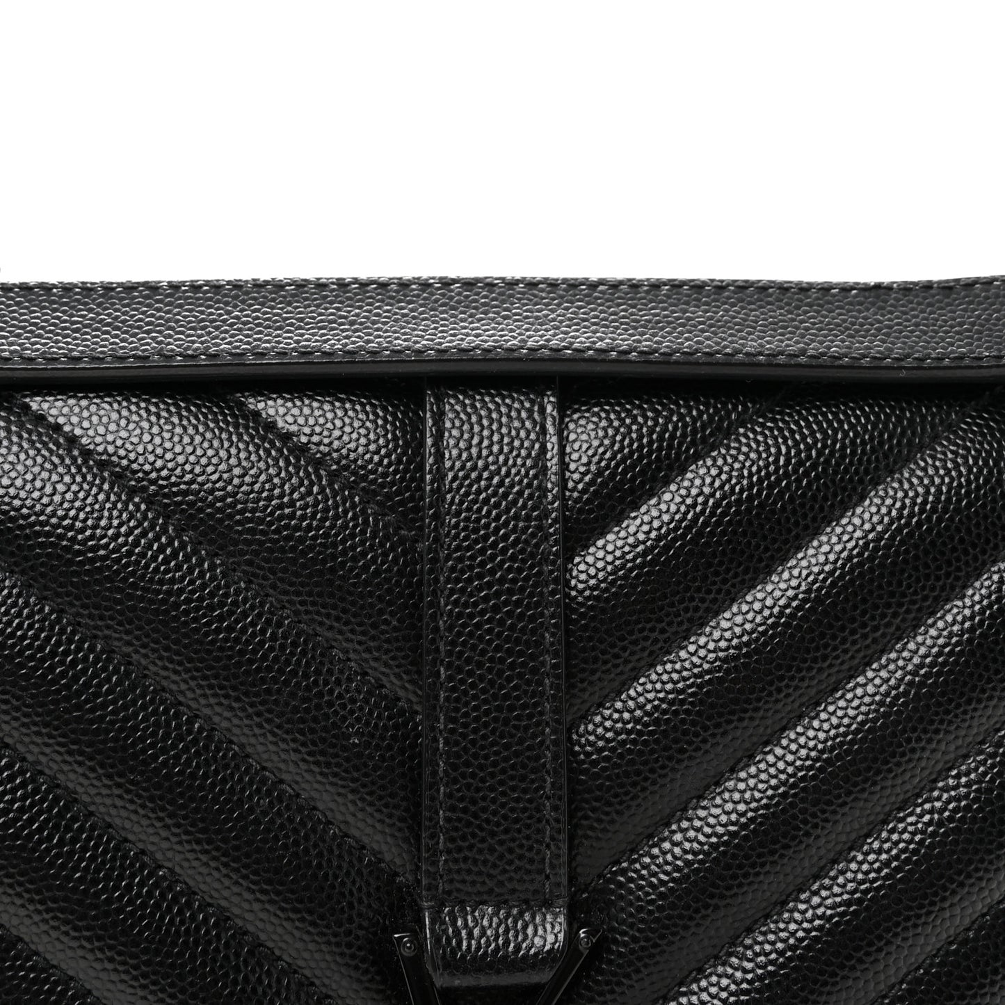 Grain De Poudre Textured Mixed Matelasse Triquilt Medium Monogram Monochrome Satchel Black