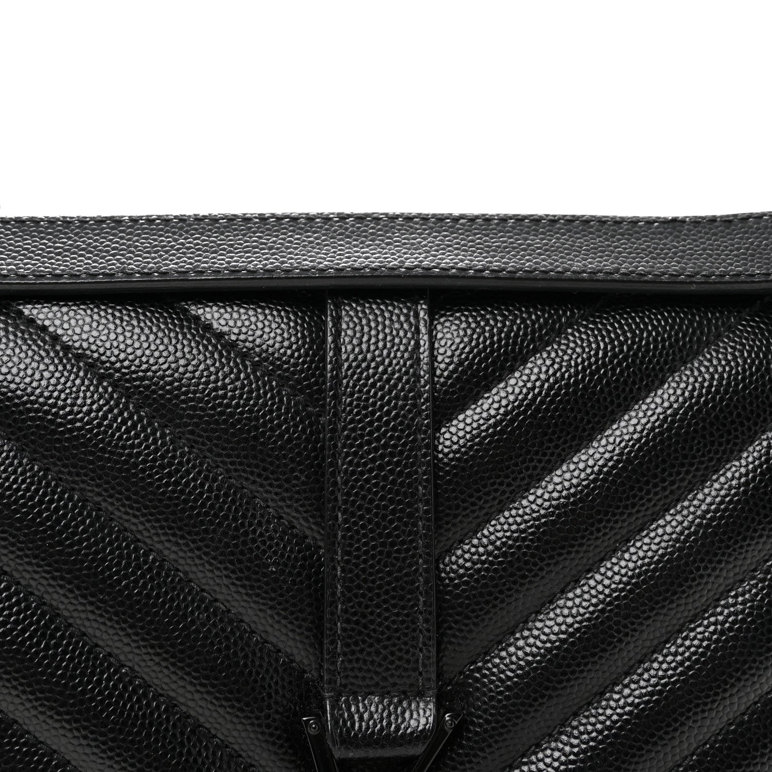 Saint Laurent Grain De Poudre Textured Mixed Matelasse Triquilt Medium Monogram Monochrome Satchel Black 7 of 9