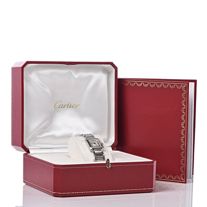 Cartier Stainless Steel 18K Yellow Gold 20mm Tank Francaise Quartz Watch 9 of 9