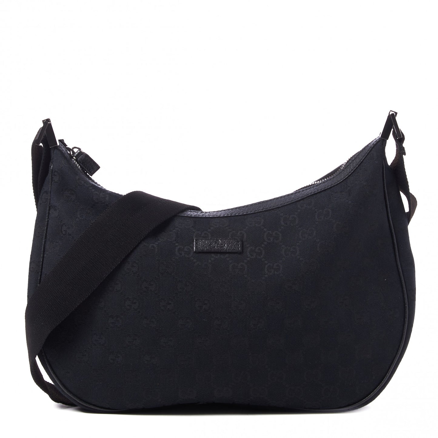 Monogram Medium Half Moon Hobo Black