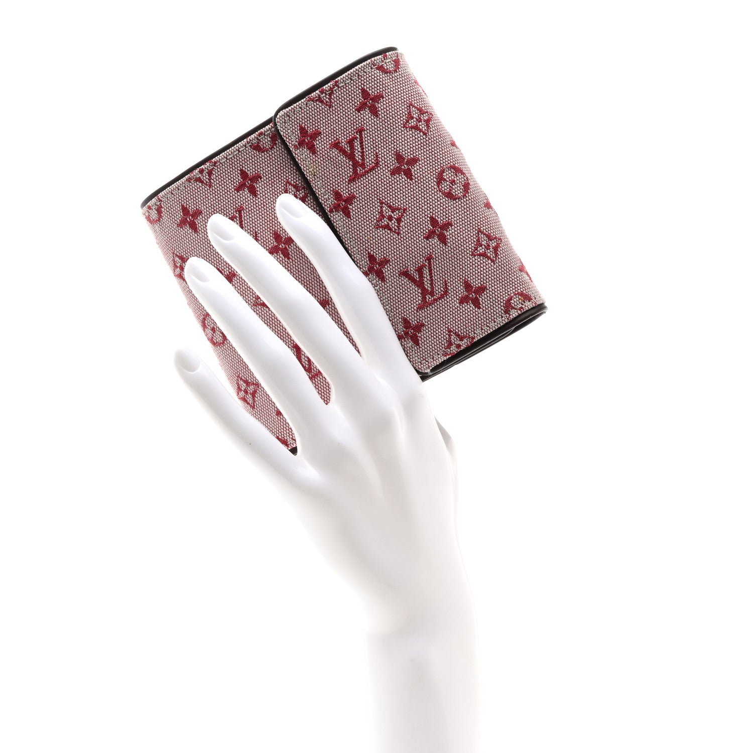Louis Vuitton Mini Monogram Lin Compact Wallet Cherry 2 of 7