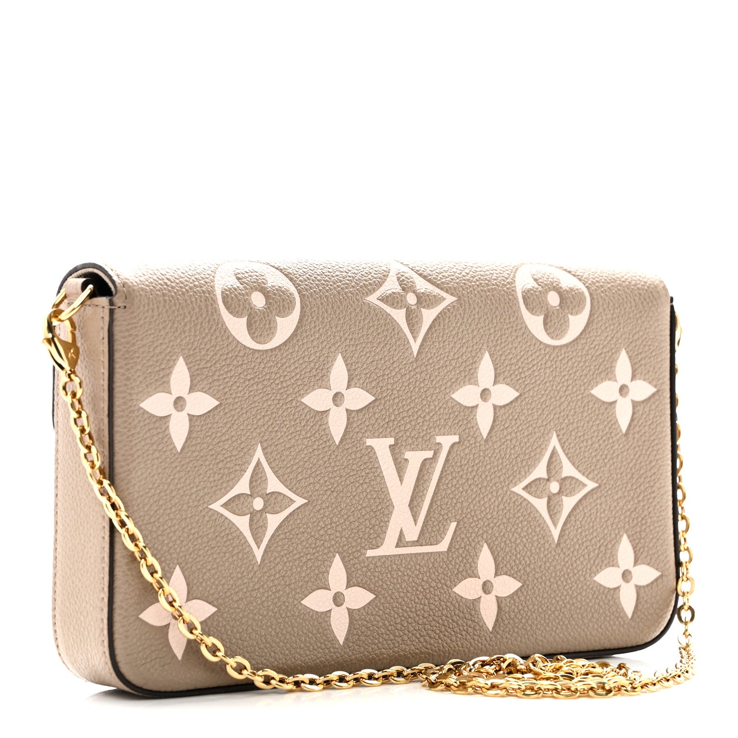 Louis Vuitton Empreinte Monogram Giant Felicie Pochette Tourterelle Creme 4 of 11