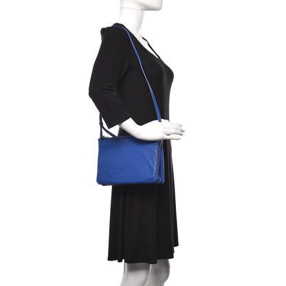 Celine Lambskin Large Trio Crossbody Bag Indigo 2 of 15