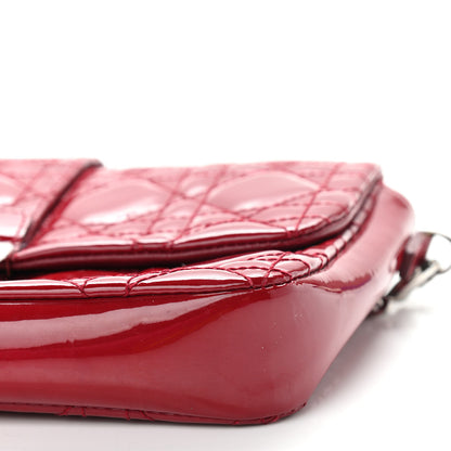 Christian Dior Patent Cannage New Lock Pouch Red 10 of 15