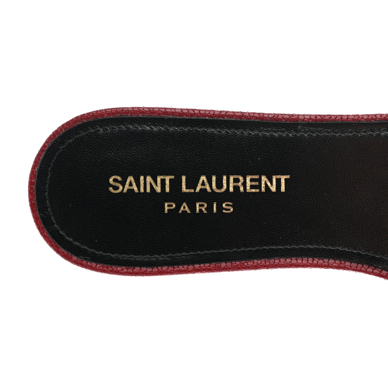Saint Laurent Grain De Poudre Nu Pied 05 Slide Sandals 37.5 Cordovan 7 of 9