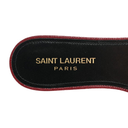 Saint Laurent Grain De Poudre Nu Pied 05 Slide Sandals 37.5 Cordovan 7 of 9
