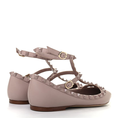 Valentino Garavani Nappa Rockstud Cage Ballerina Flats 39 Poudre 5 of 8