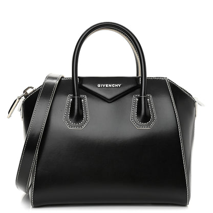 Givenchy Calfskin Contrast Topstitch Small Antigona Black White 1 of 11