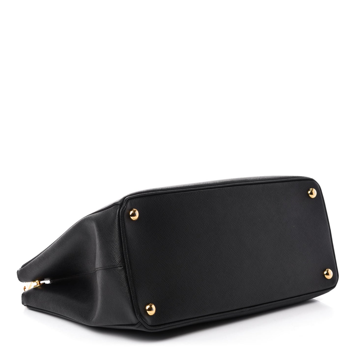 Saffiano Medium Galleria Double Zip Tote Black