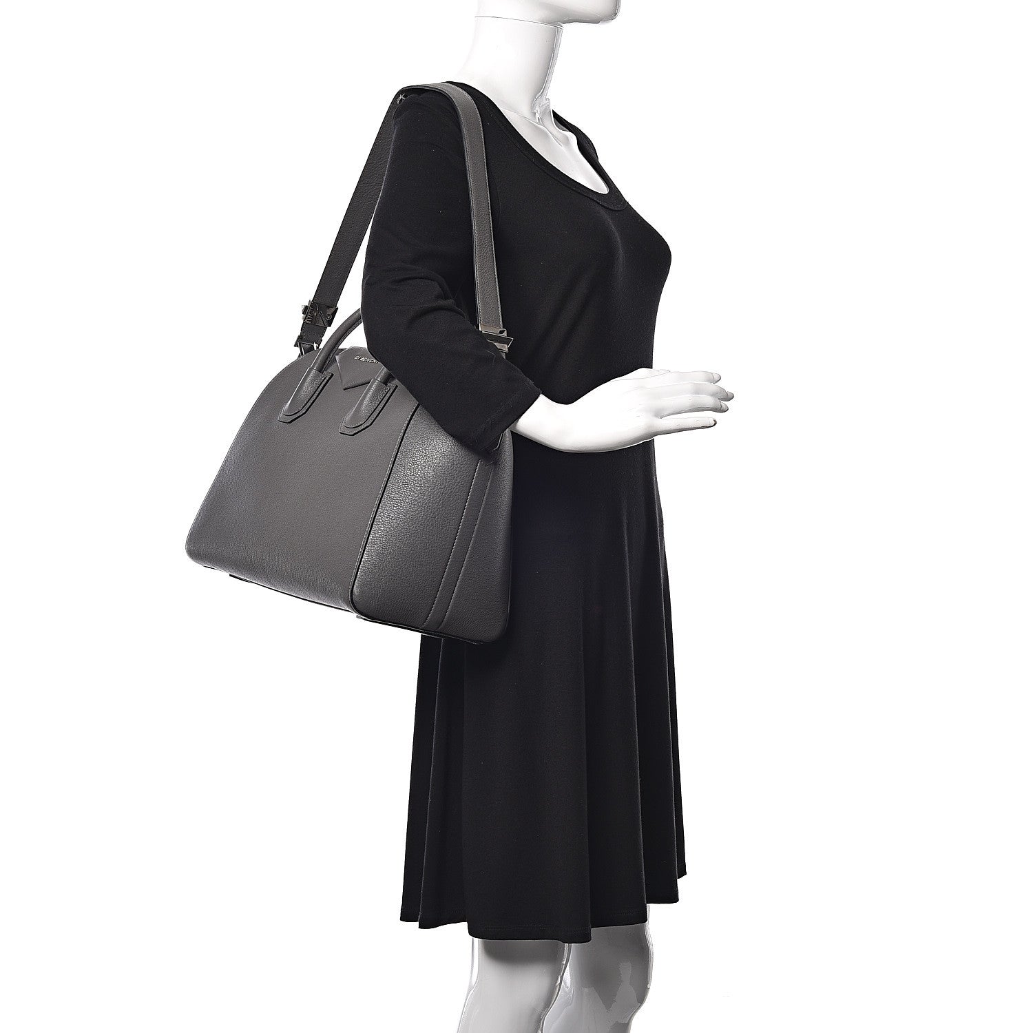 Givenchy Sugar Goatskin Medium Antigona Dark Grey 2 of 9
