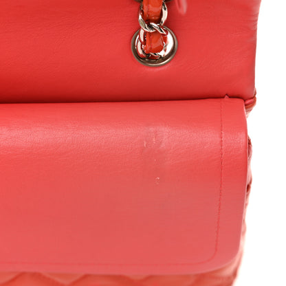 Chanel Patent Quilted Medium Double Flap Coral 14 of 21