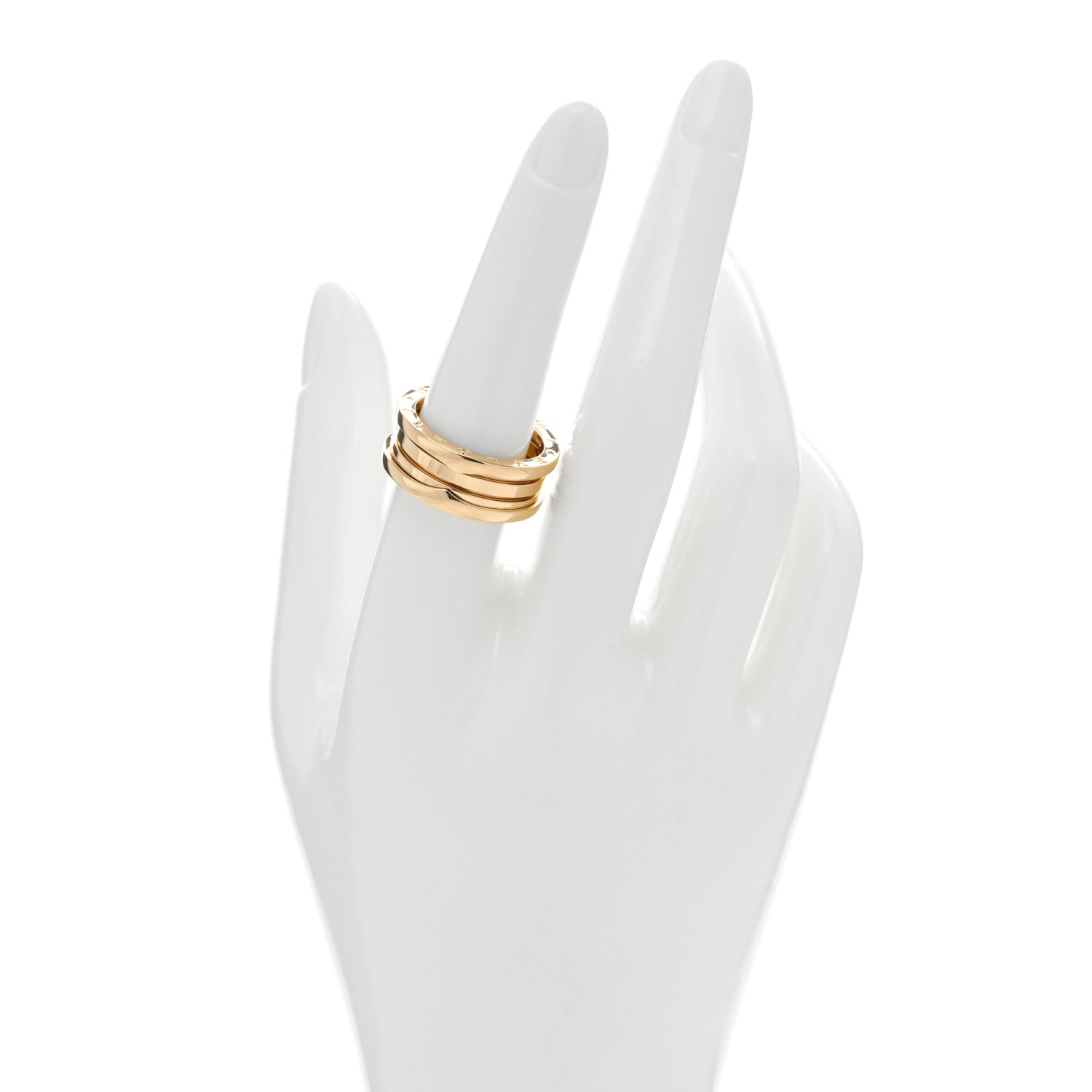 Bulgari 18K Yellow Gold B.Zero1 Three-Band Ring 57 8 2 of 4
