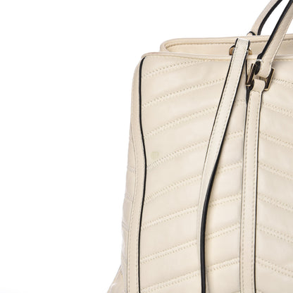 Valentino Garavani Lambskin Chevron Quilted Shopping Tote Ivory 13 of 13