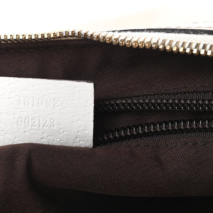 Gucci Monogram Web Medium Half Moon Hobo White 7 of 12