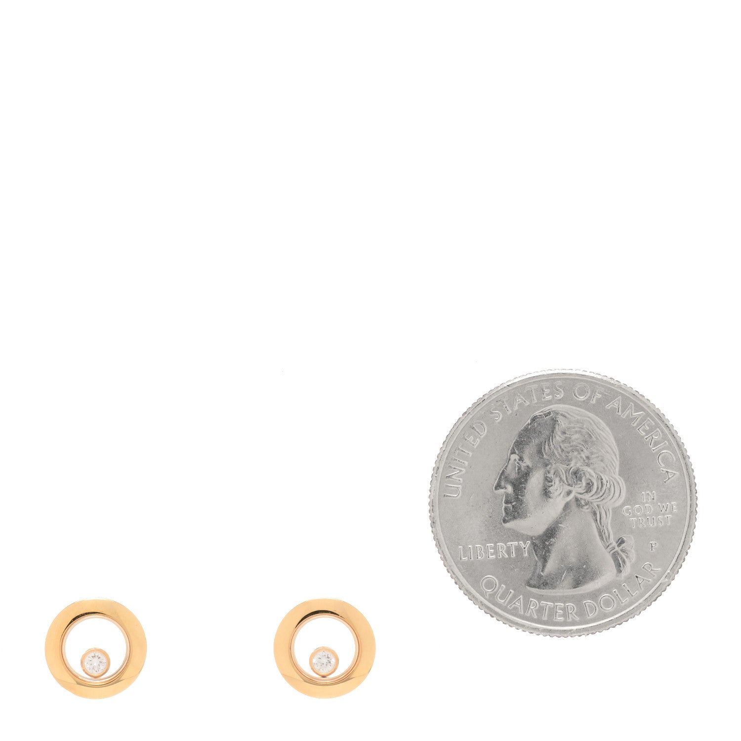 Chopard 18K Yellow Gold Diamond Happy Diamonds Icons Earrings 2 of 5