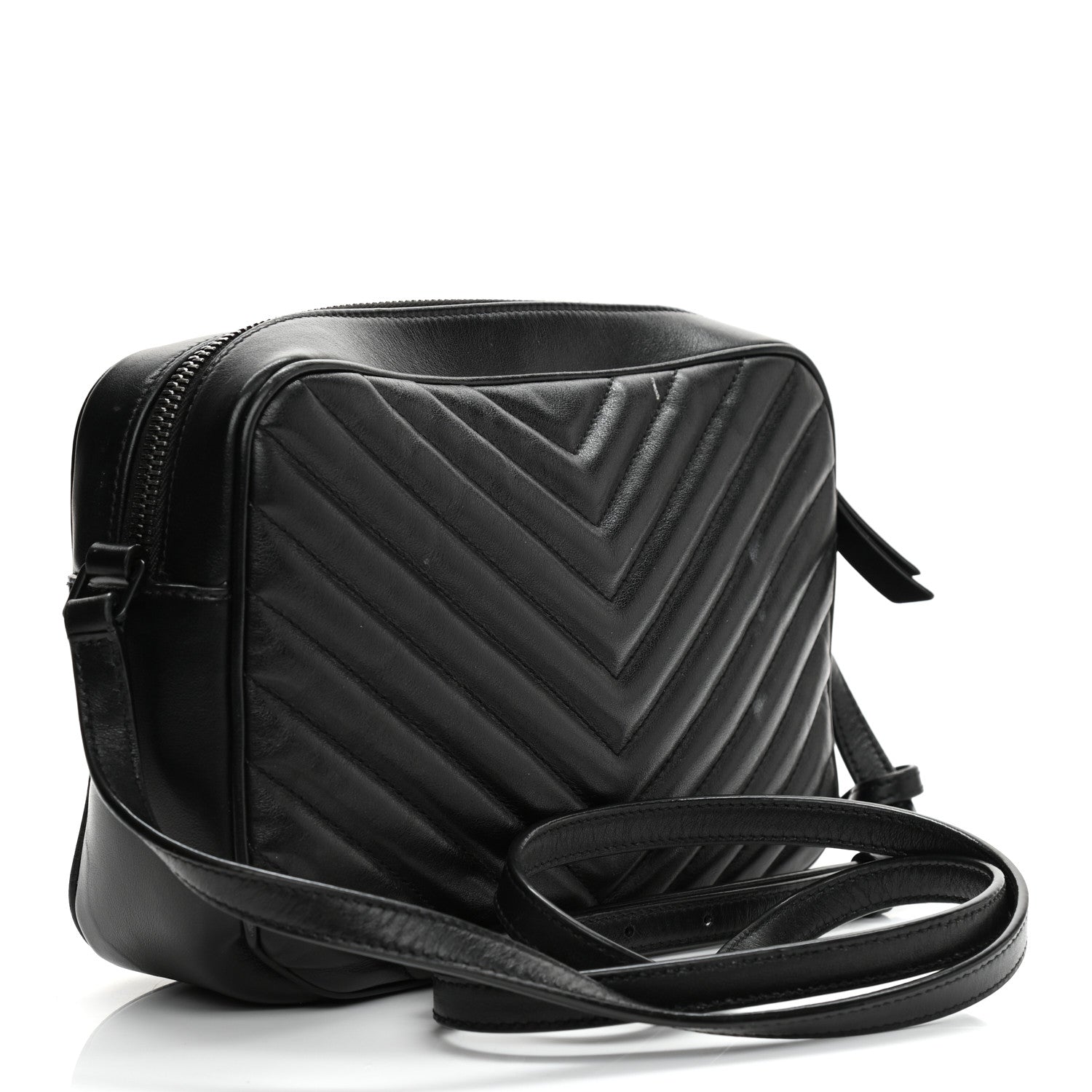 Saint Laurent Calfskin Matelasse Monogram Lou Camera Bag Black 3 of 11