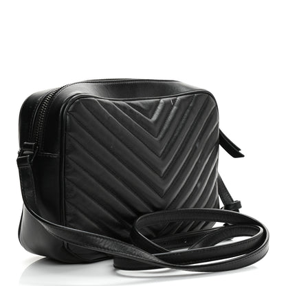 Saint Laurent Calfskin Matelasse Monogram Lou Camera Bag Black 3 of 11