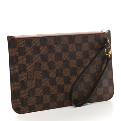 Louis Vuitton Damier Ebene Neverfull MM GM Pochette Rose Ballerine 3 of 8