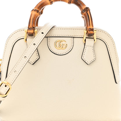 Gucci Textured Dollar Calfskin Mini Diana Dome Tote Bag White 7 of 11