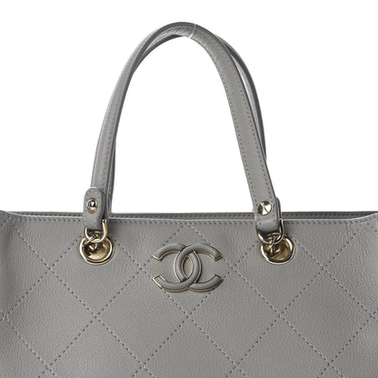 Chanel Bullskin Stitched Small Shopping Bag Grey 11 of 11