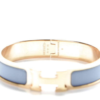 Hermes Enamel Narrow Clic Clac H Bracelet PM Bleu Chardon 3 of 4