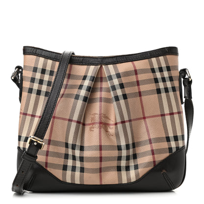 Burberry Haymarket Check Hartham Shoulder Bag Chocolate 1 of 15