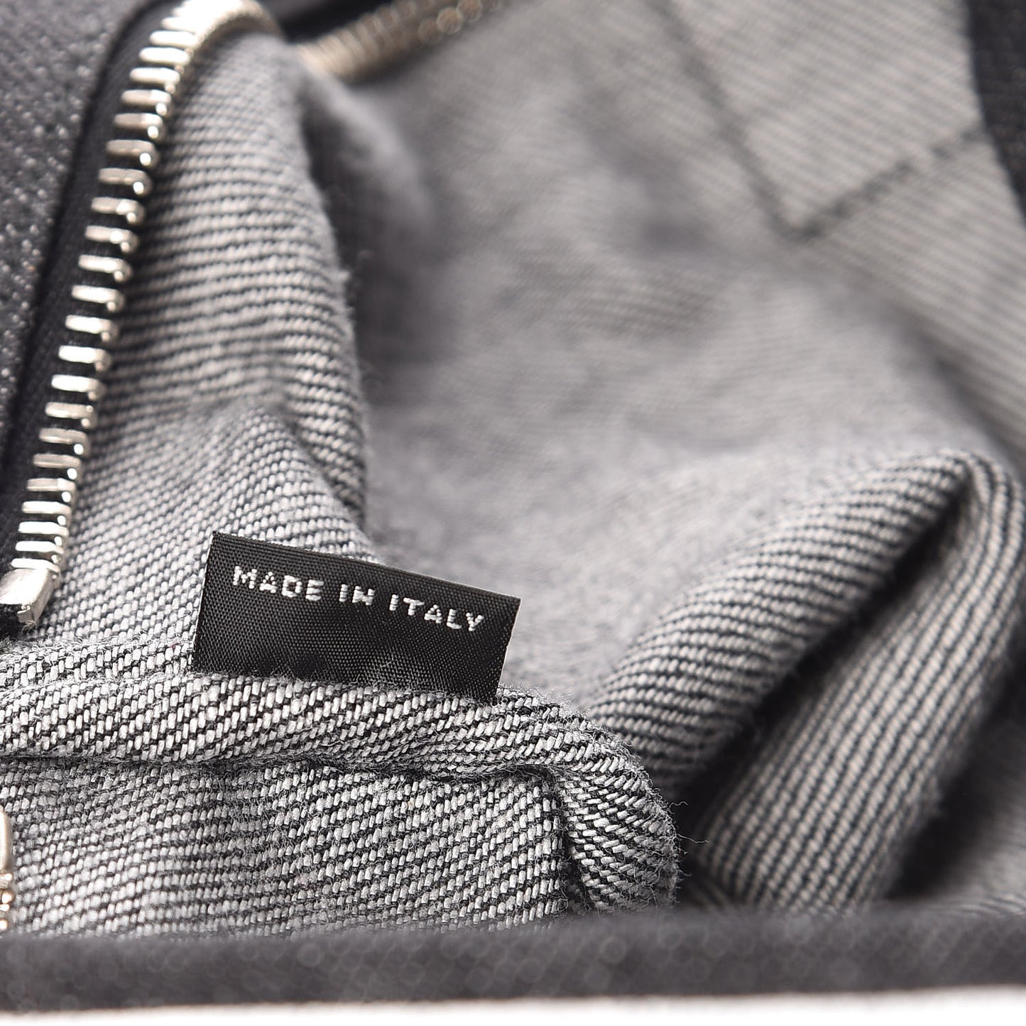 Denim Print Shopping Tote Black
