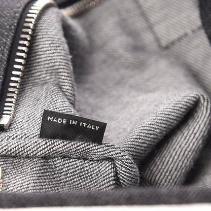 Miu Miu Denim Print Shopping Tote Black 7 of 11