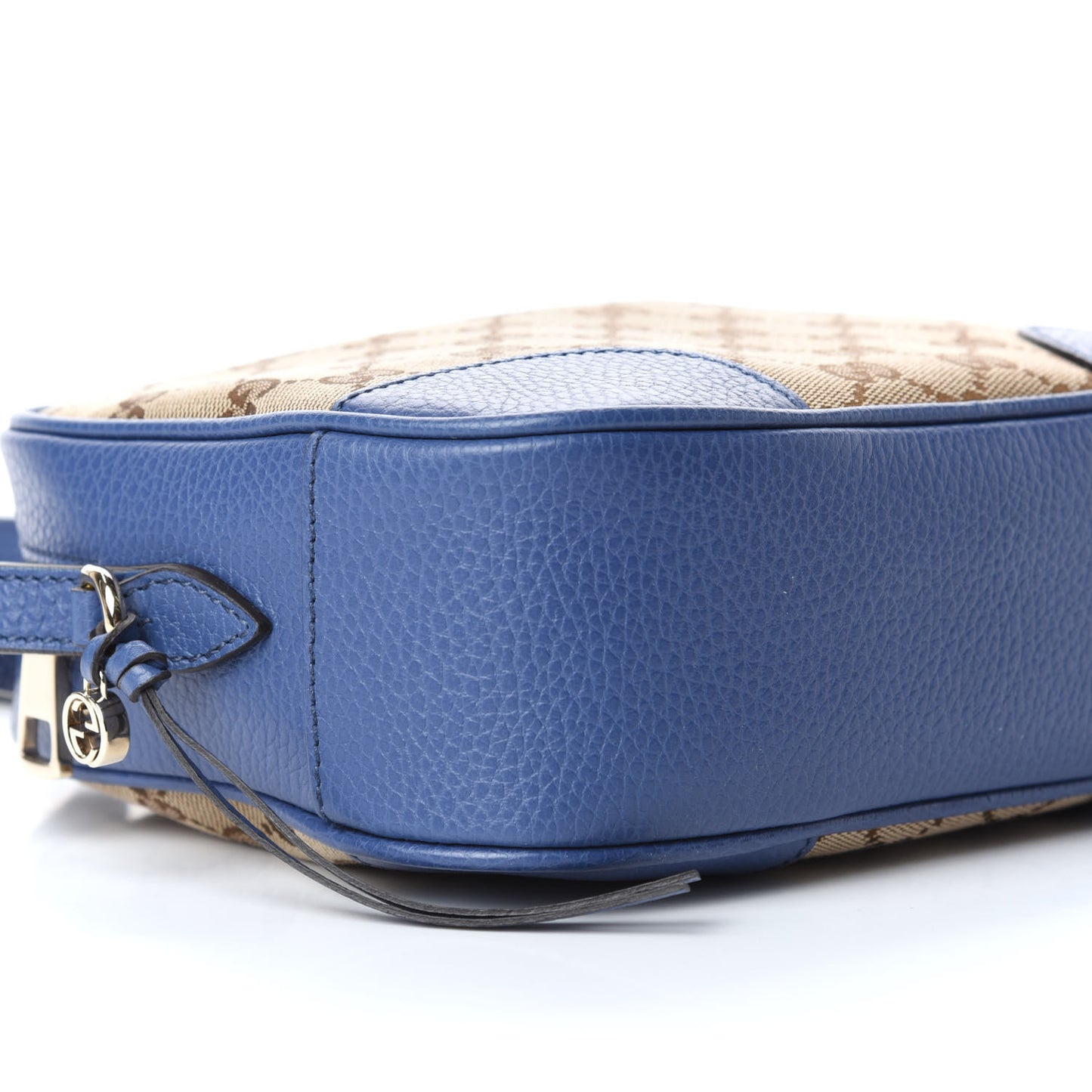 Monogram Dollar Calfskin Mini Bree Messenger Bag Beige Ebony Caspian