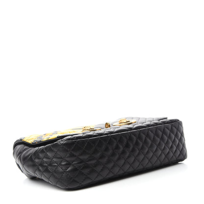 Versace Nappa Quilted Barocco Print Icon Shoulder Bag Black 4 of 9