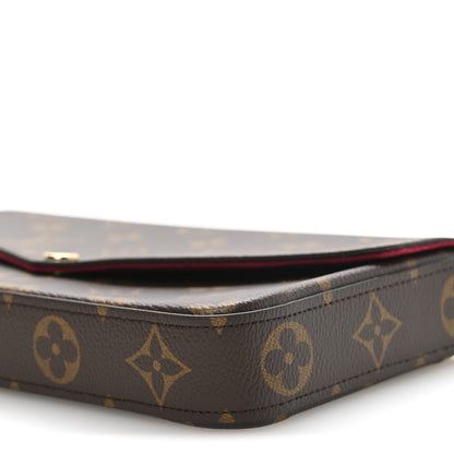 Louis Vuitton Monogram Pochette Felicie Chain Wallet Fuchsia 10 of 11