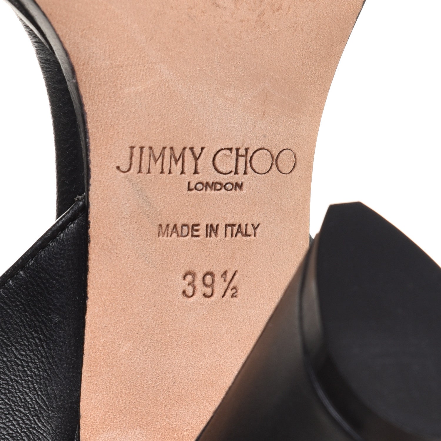 Jimmy Choo Crystal Calfskin Minase Sandals 39.5 Black 7 of 12