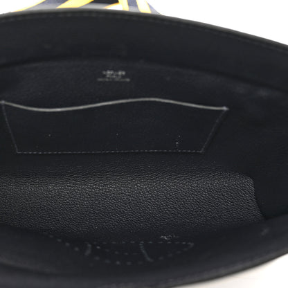 Hermes Togo Videpoches Caban Jaune De Naples Indigo 5 of 8