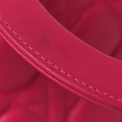 Christian Dior Lambskin Cannage Medium Lady Dior Fuchsia 11 of 13