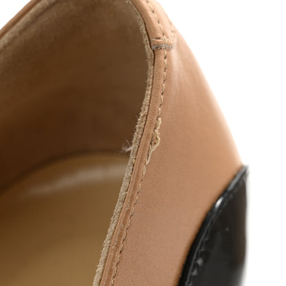 Jimmy Choo Patent Napa Sepia Platform Pumps 38 Beige Black 9 of 10