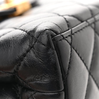 Chanel Shiny Aged Calfskin Quilted Nano Kelly Shopper Black 11 of 14