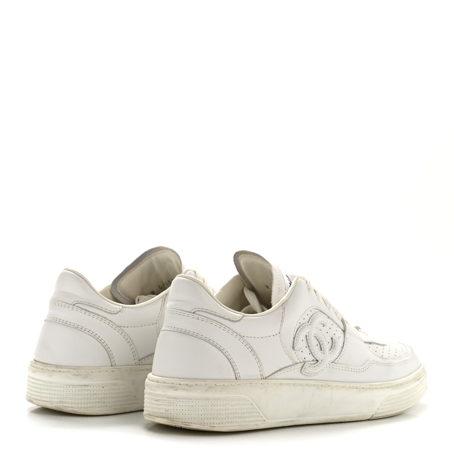 Chanel Calfskin CC Womens Sneakers 38 White 5 of 11