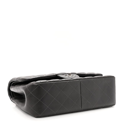 Chanel Lambskin Quilted Jumbo Double Flap Dark Grey 4 of 10