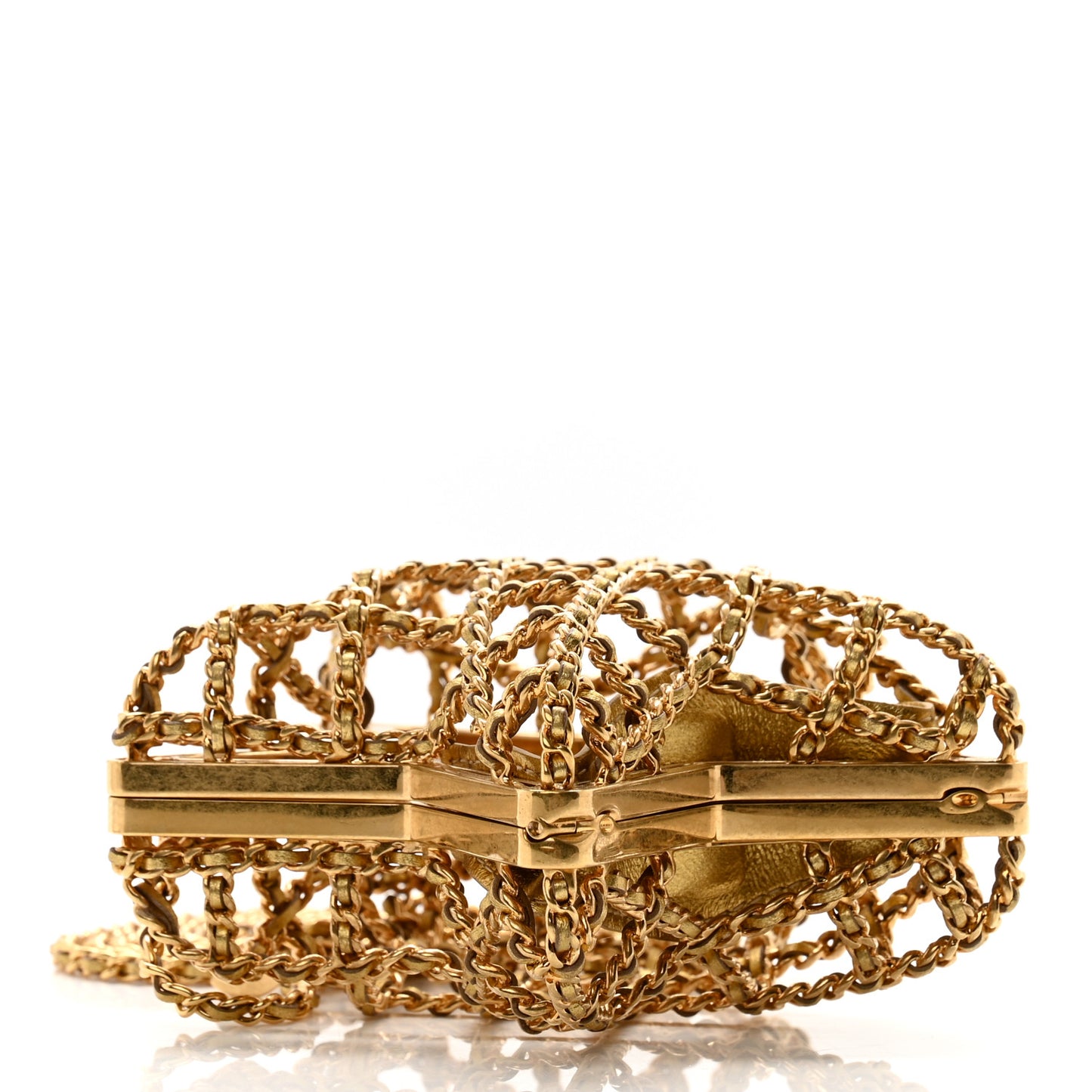 Metal CC Star Minaudiere Crossbody Gold