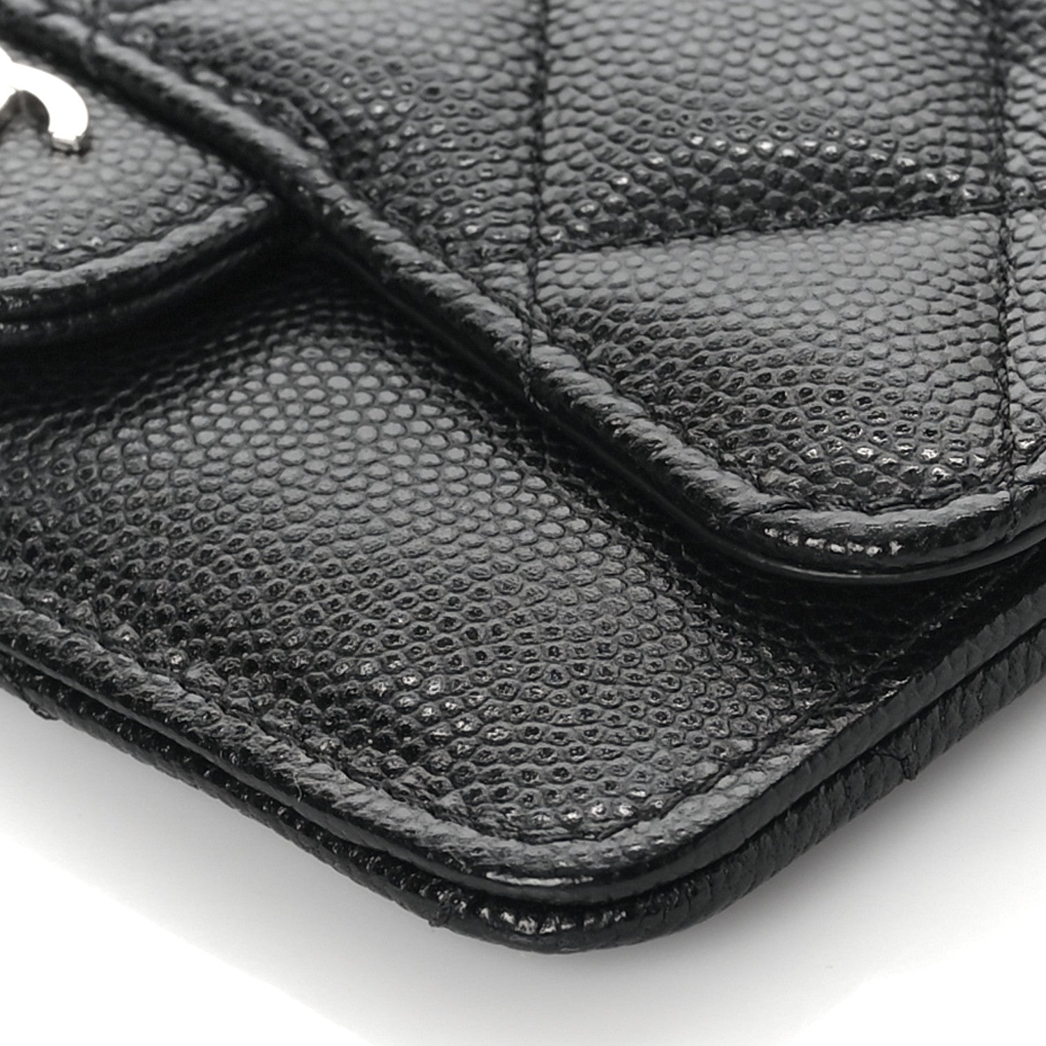 Chanel Caviar Quilted Flap Zip Card Holder Black 9 of 9