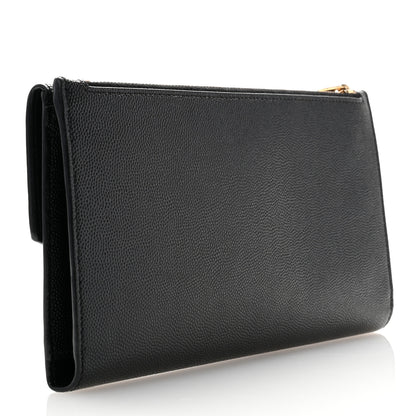 Saint Laurent Grain De Poudre Monogram Uptown Wallet Black 3 of 9