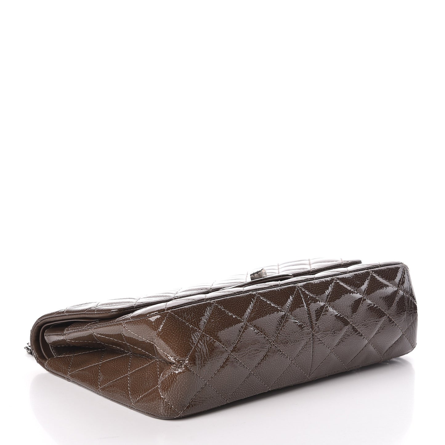 Crinkled Patent Quilted 2.55 Reissue 227 Flap Brown