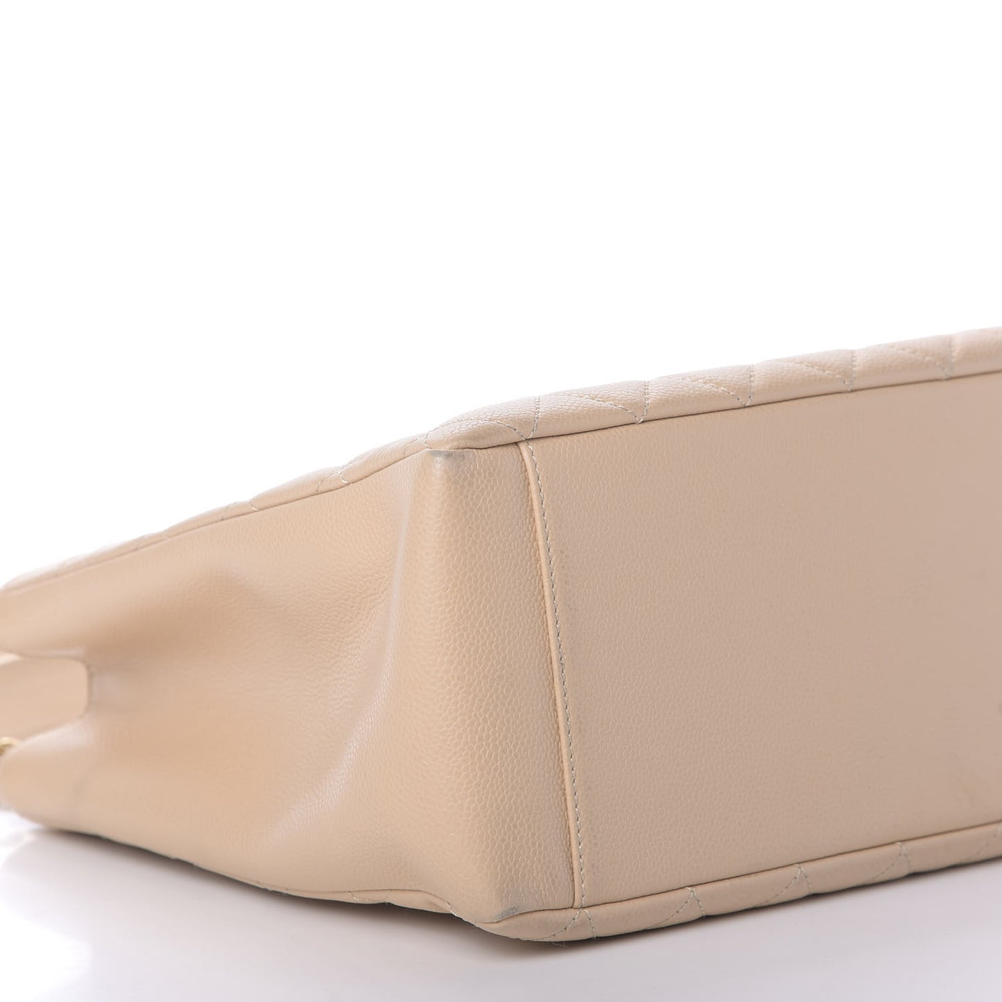 Caviar Quilted Grand Shopping Tote GST Beige Clair