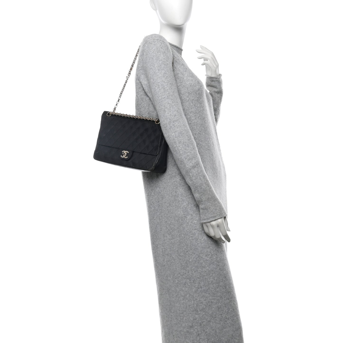 Lambskin Quilted Medium Double Flap Bijoux Chain Black