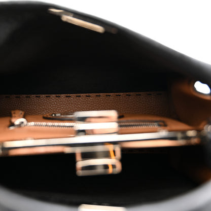 Fendi Cuoio Romano Selleria Bi-Color Mini Peekaboo Iconic Satchel Black Mou 6 of 10