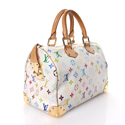 Louis Vuitton Monogram Multicolor Speedy 30 White 3 of 13
