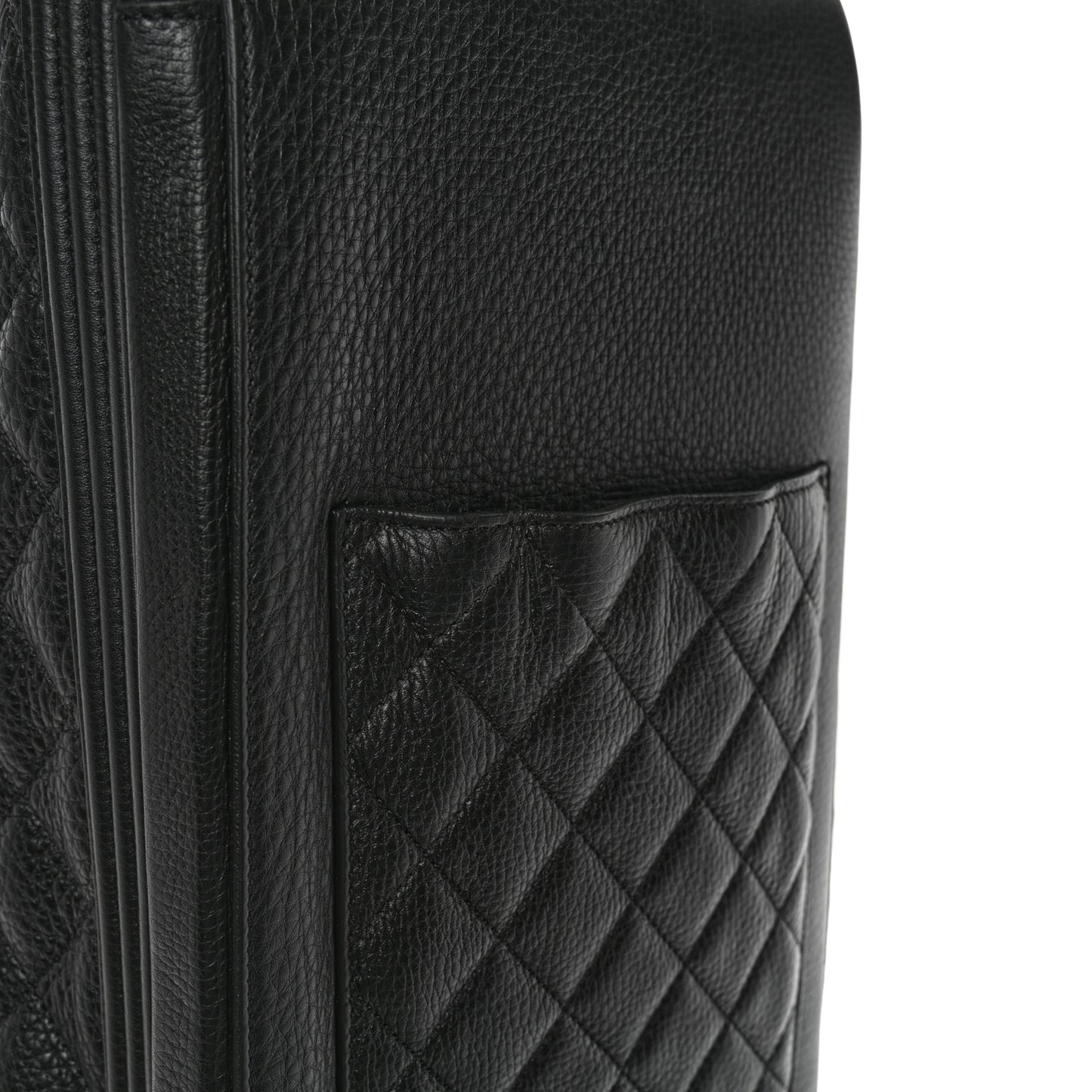 Calfskin Quilted Coco Case Trolley Black