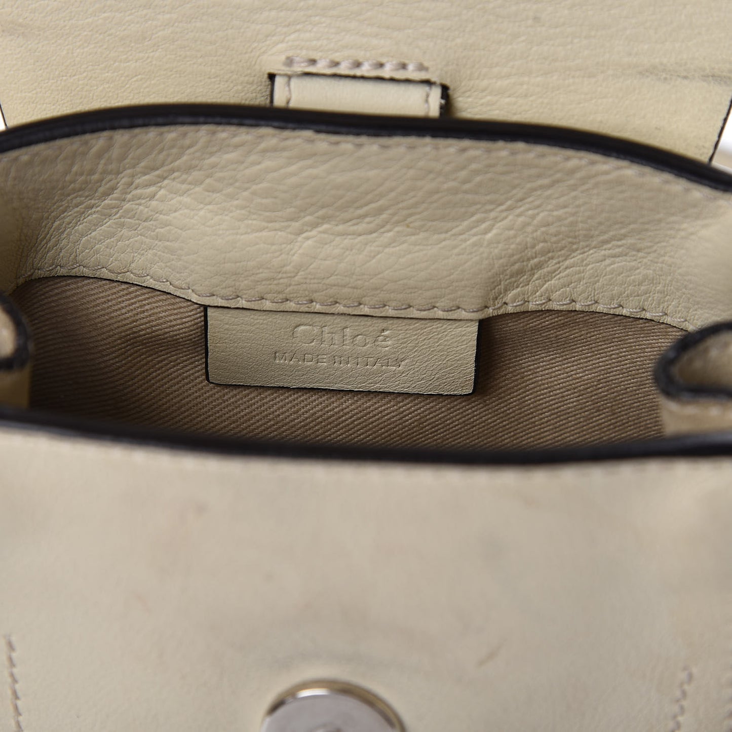 Suede Calfskin Small Faye Backpack Off White